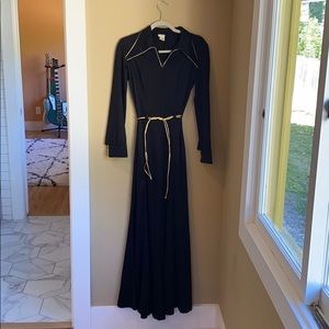 Vintage 1970s. Long Sleeve Bell Bottom Jumpsuit